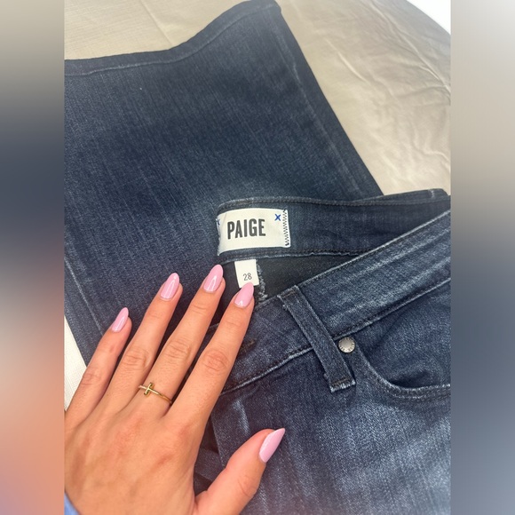 Paige Skyline Bootcut Dark Blue Jeans - Picture 2 of 7